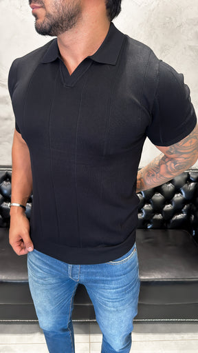 Polo Tricot Luxo Preto