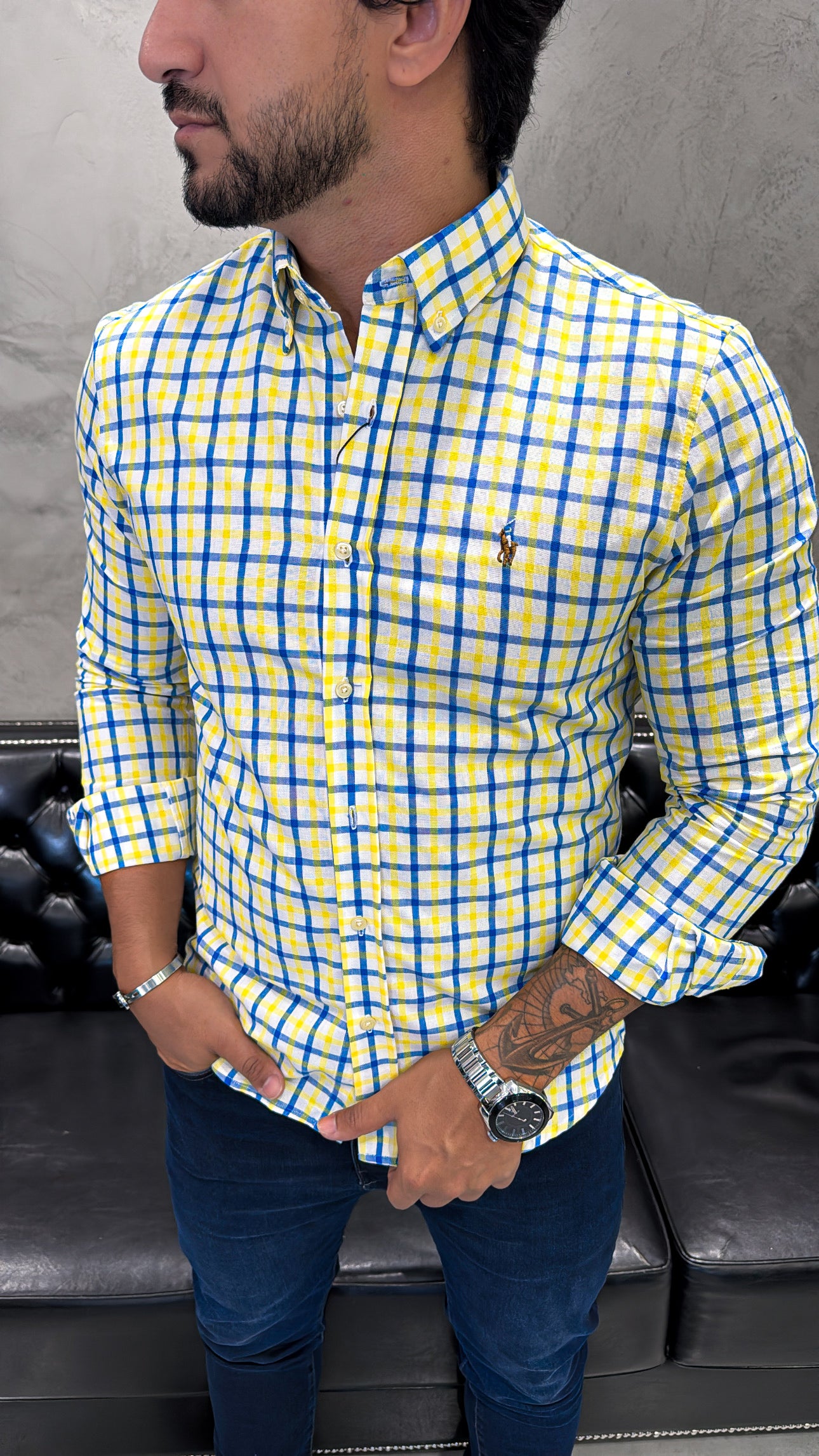 Camisa Ralph Lauren M/Longa Xadrez