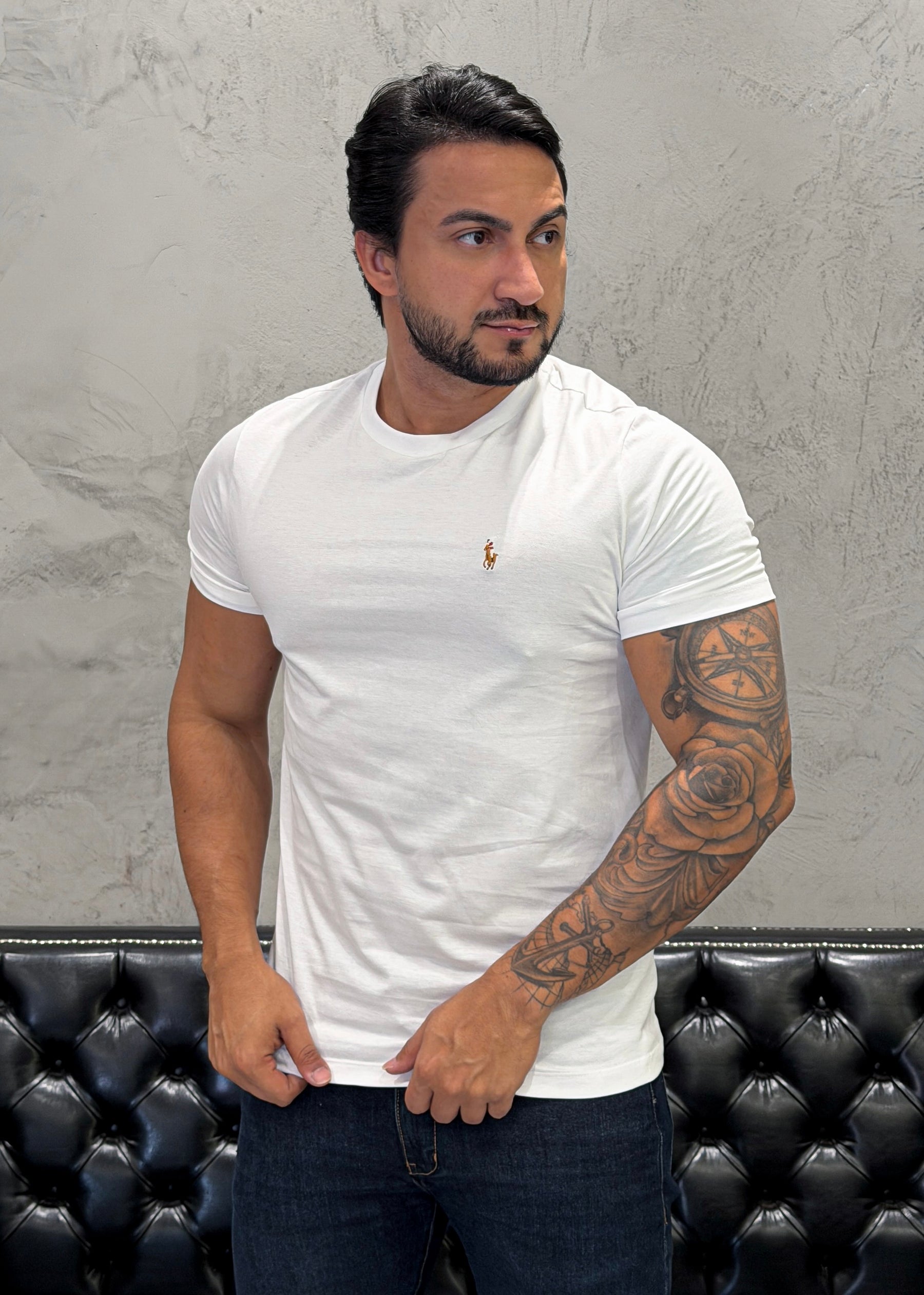 T-Shirt Basic Ralph Lauren Branca