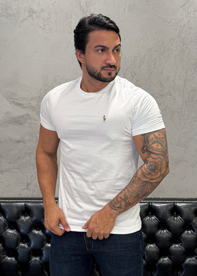 T-Shirt Basic Ralph Lauren Branca