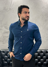 Camisa Ralph Lauren M/Longa Azul Marinho