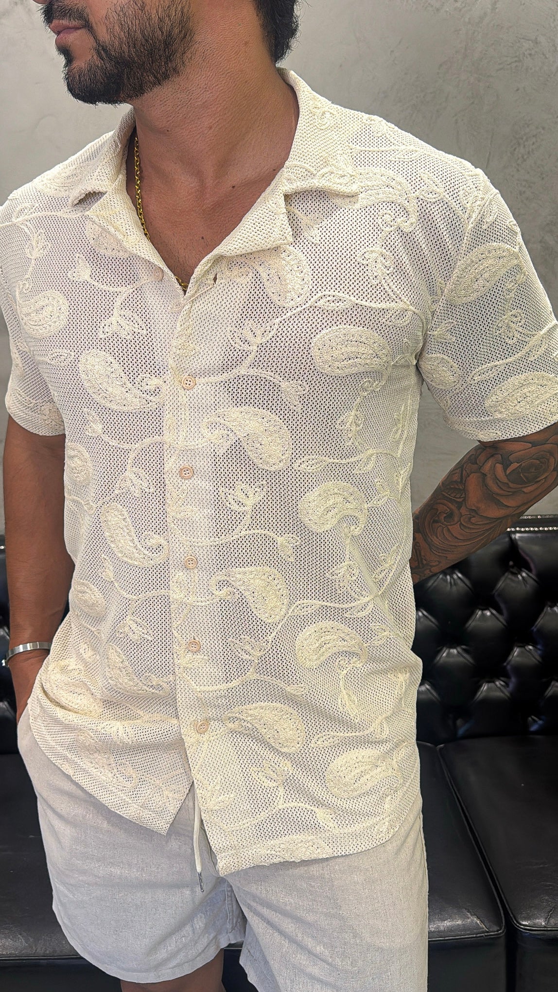 Camisa Riviera Tricot Bege