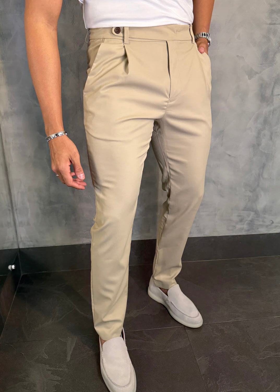Calça Alfaiataria Bege