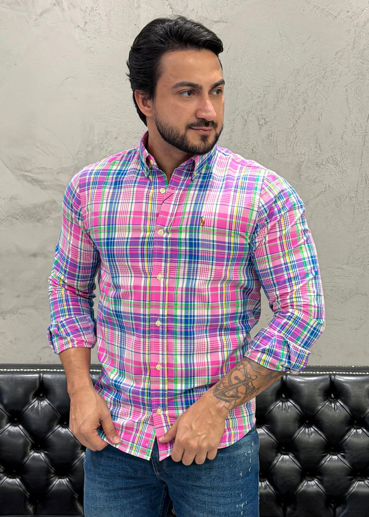 Camisa Ralph Lauren M/L Xadrez Americana
