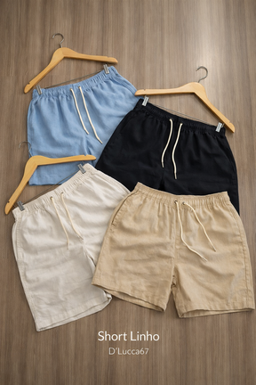 Short Linho Branco Curto