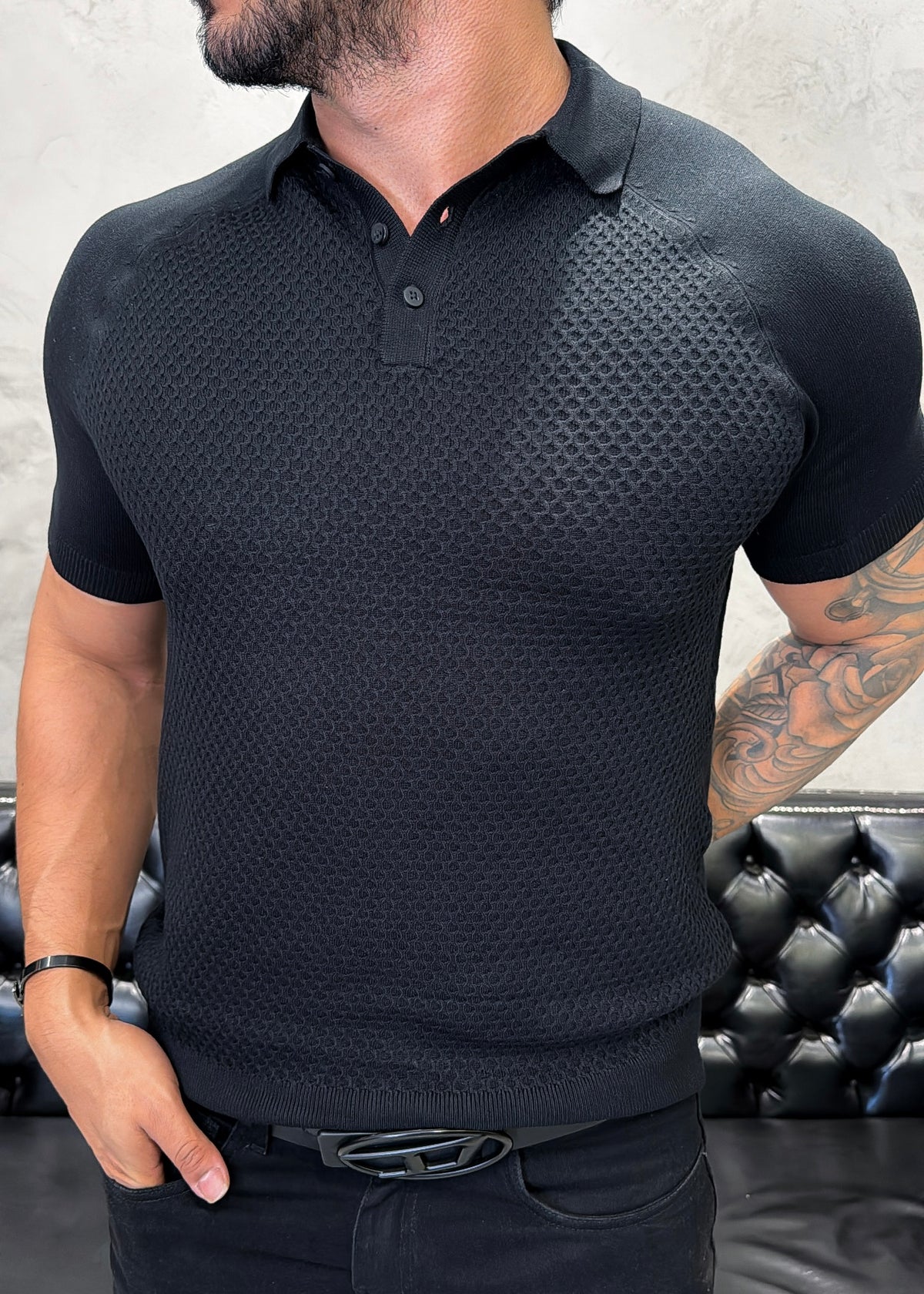 Polo Tricot Luxo Black