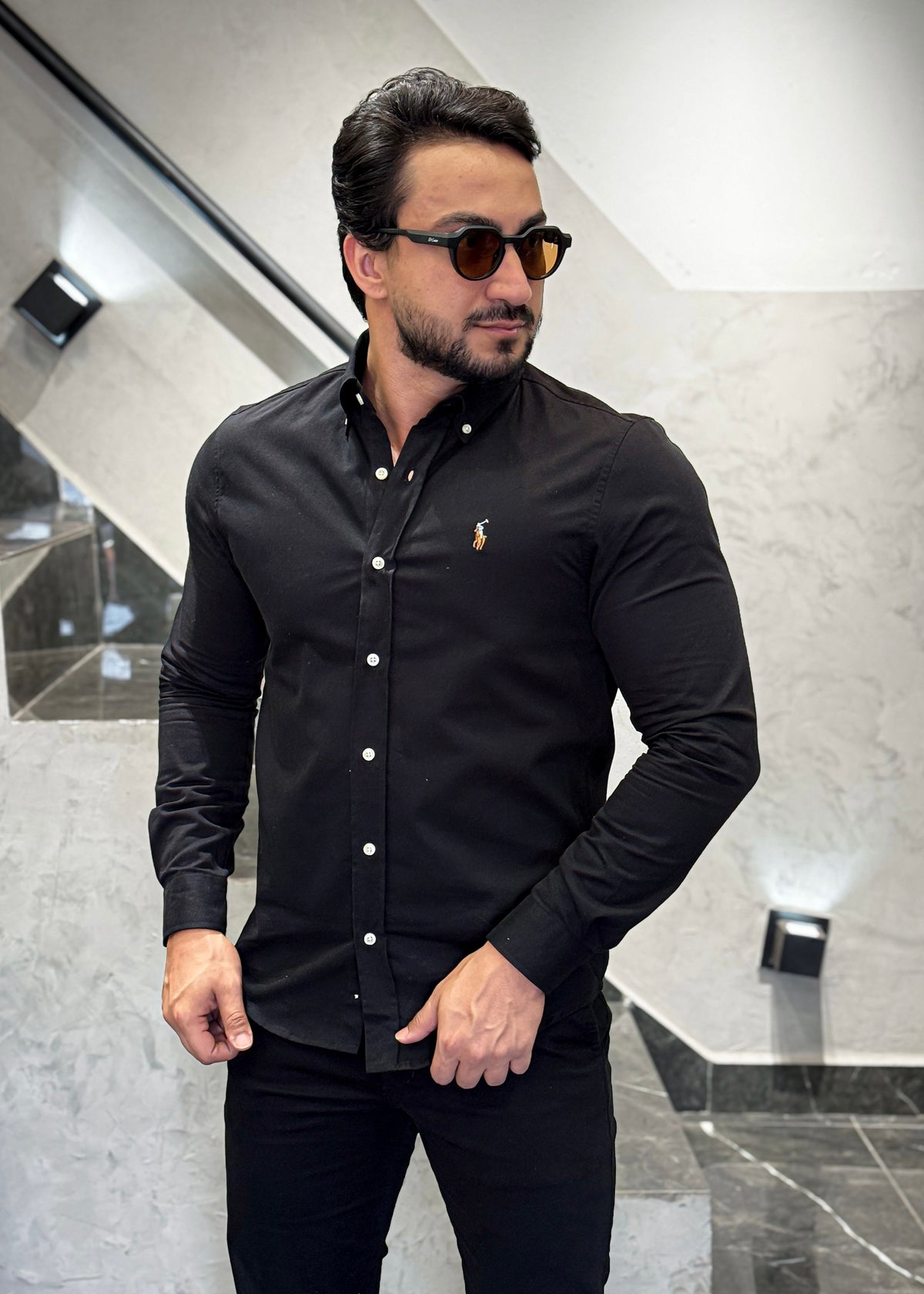 Camisa Ralph Lauren M/L Preto