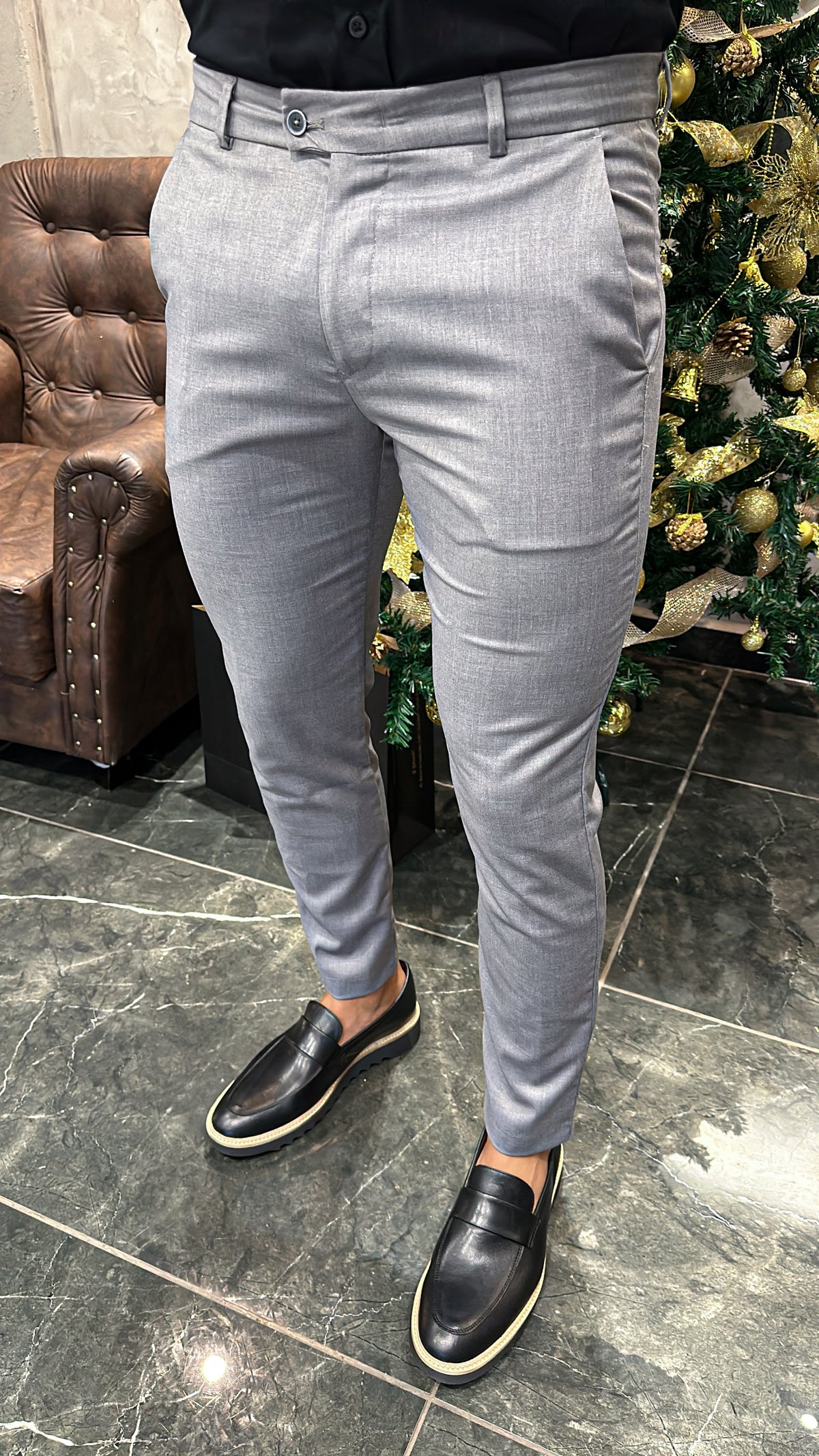 Calça Alfaiataria Cinza