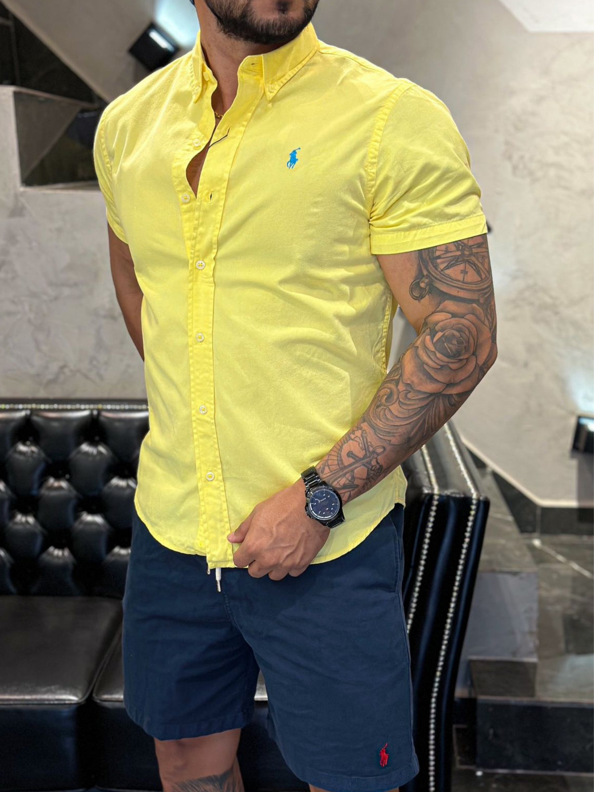 Camisa Ralph Lauren M/Curta Amarelo