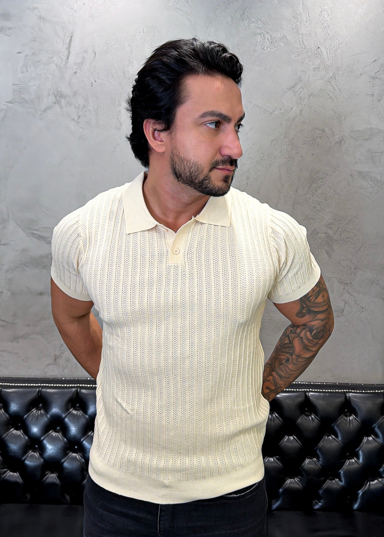 Polo Tricot Luxo Bege