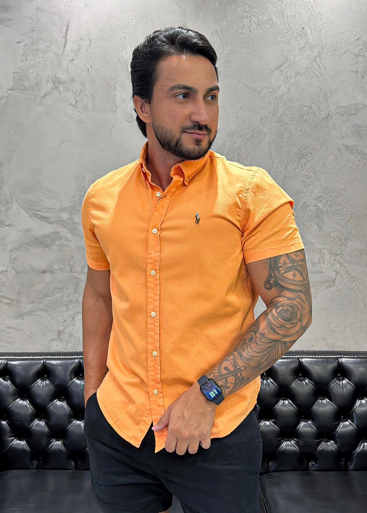 Camisa Ralph Lauren M/C Laranja
