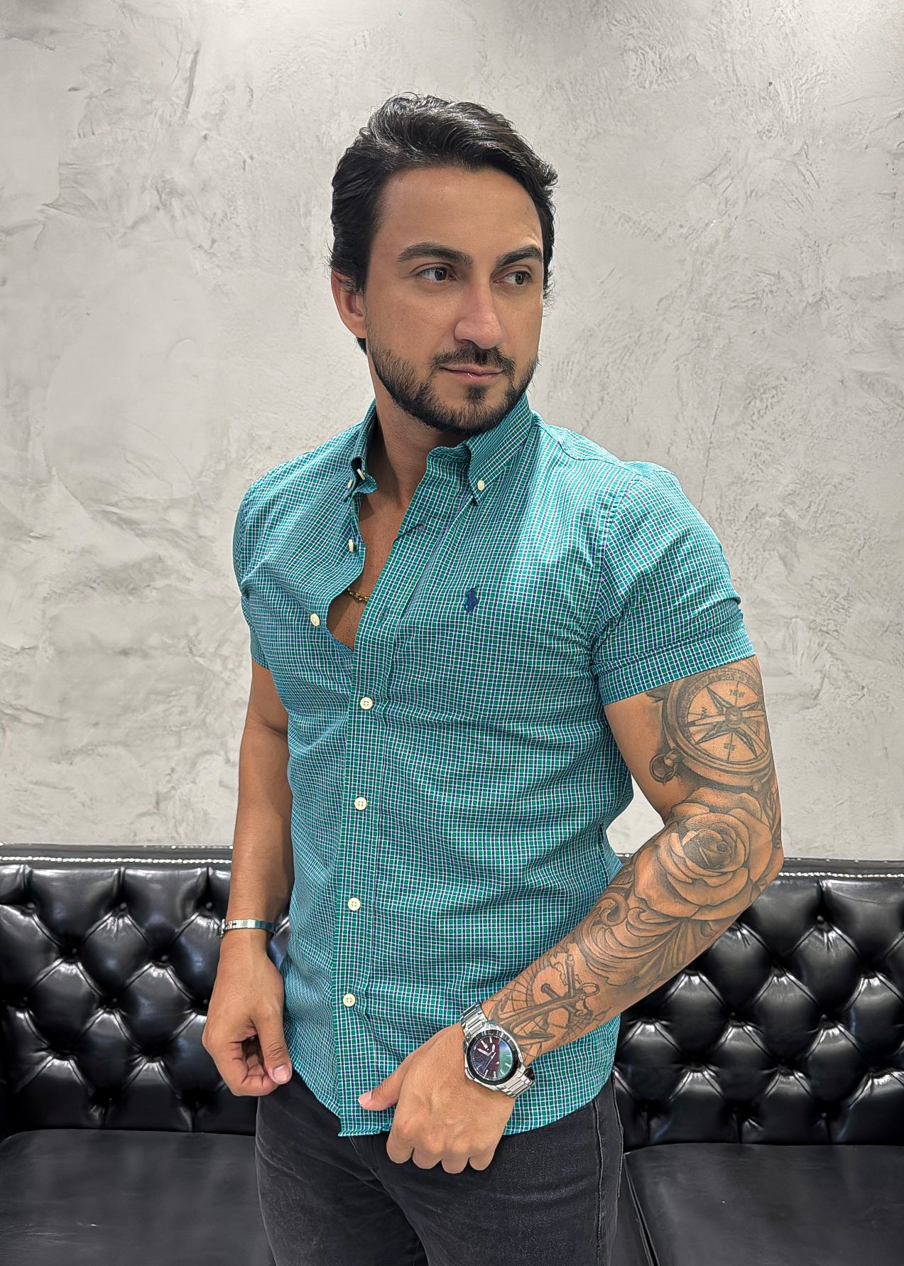 Camisa Ralph Lauren M/Curta Xadrez
