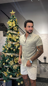 Camisa Reserva Linho M/C Verde Menta