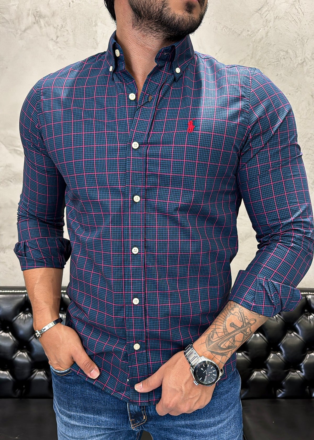 Camisa Ralph Lauren M/Longa Xadrez