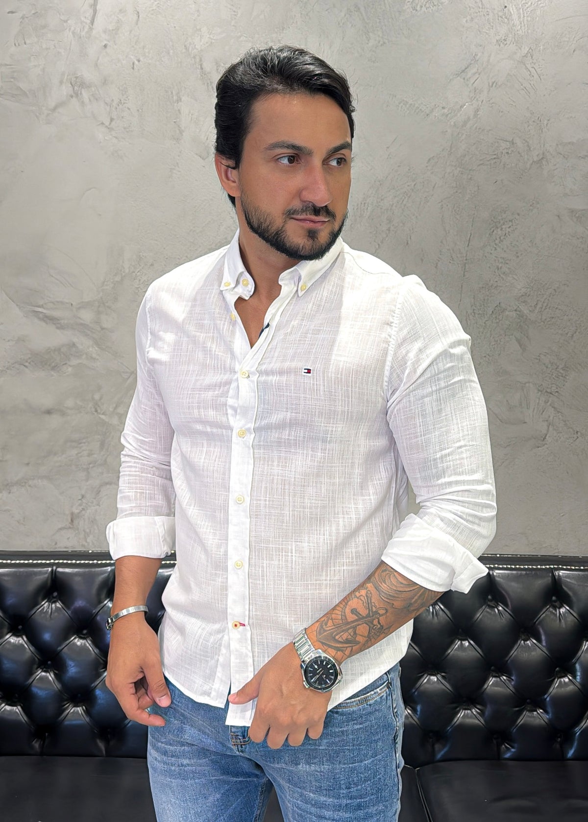 Camisa Tommy H. M/Longa Linho