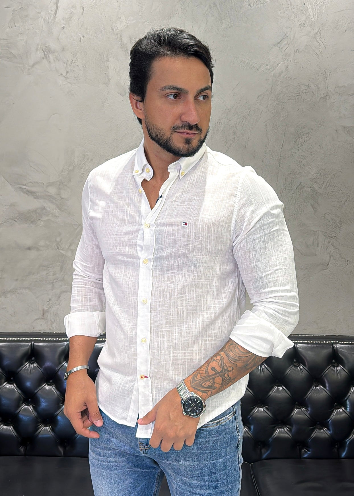 Camisa Tommy H. M/Longa Linho