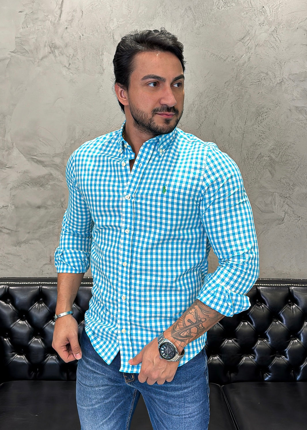 Camisa Ralph Lauren M/Longa Xadrez