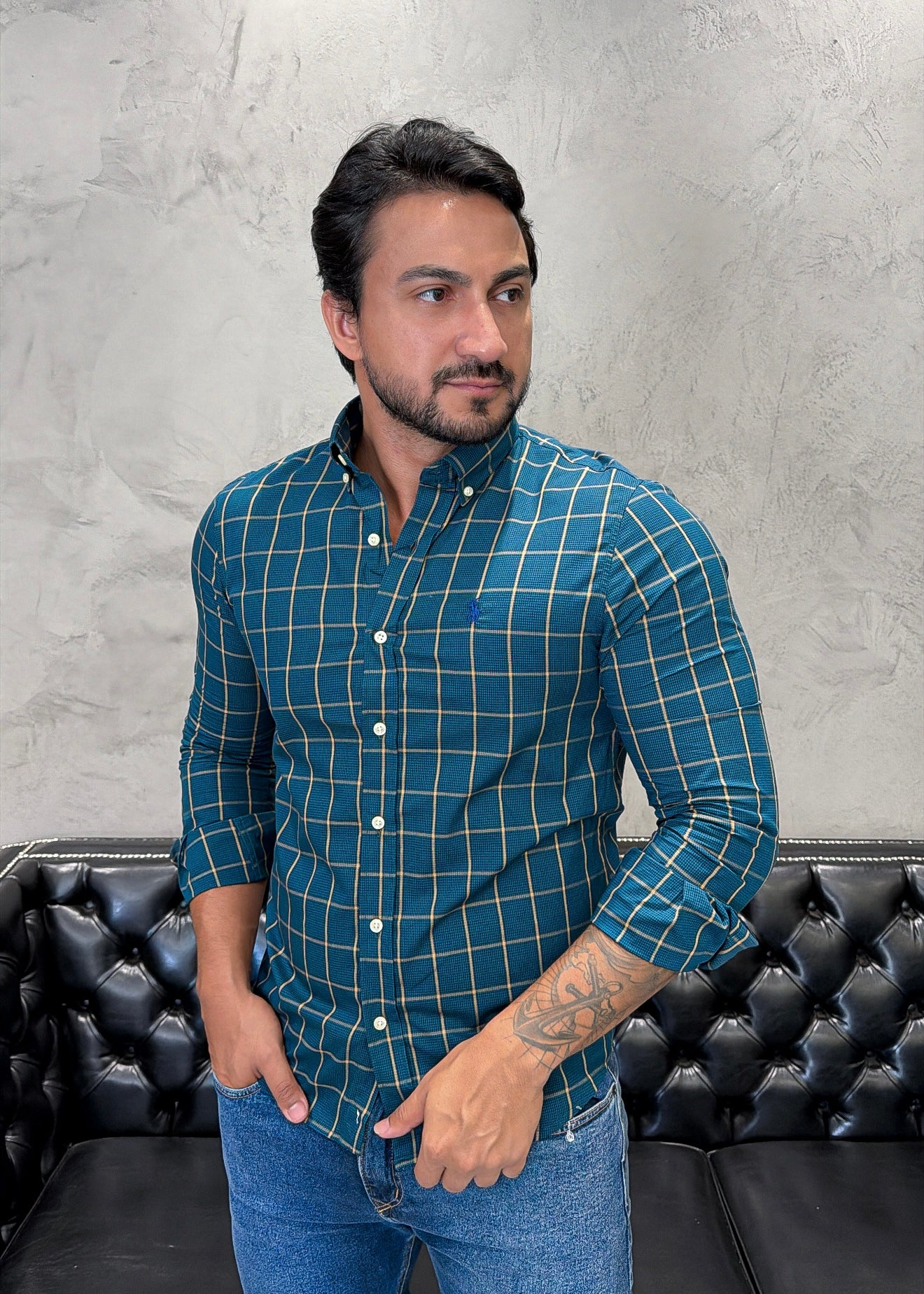 Camisa Ralph Lauren M/L Xadrez
