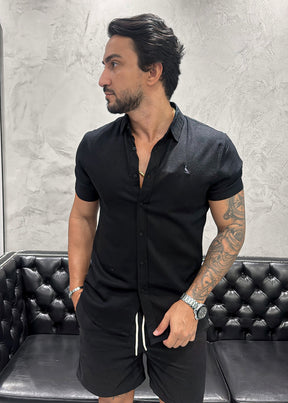 Camisa Reserva Linho M/C Preto