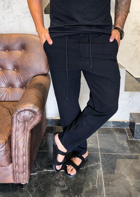 Calça em Linho Preto