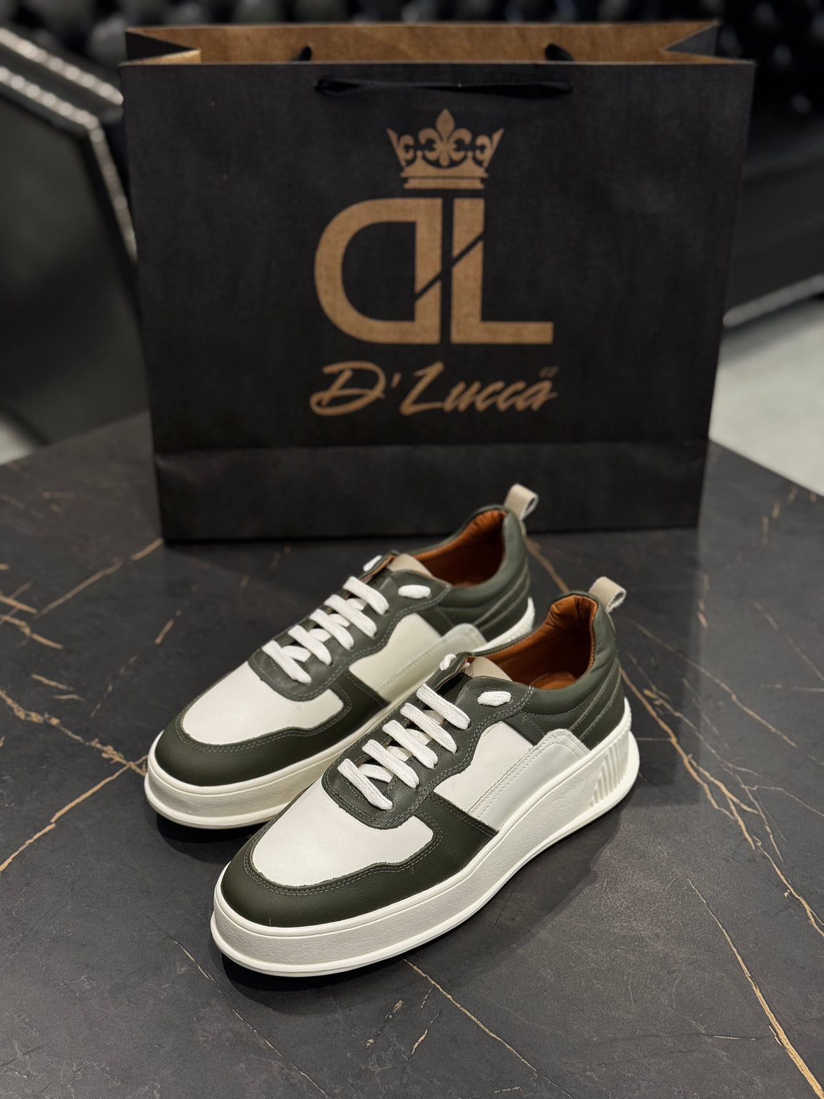 Sneaker DL67 Areia c/ Musgo
