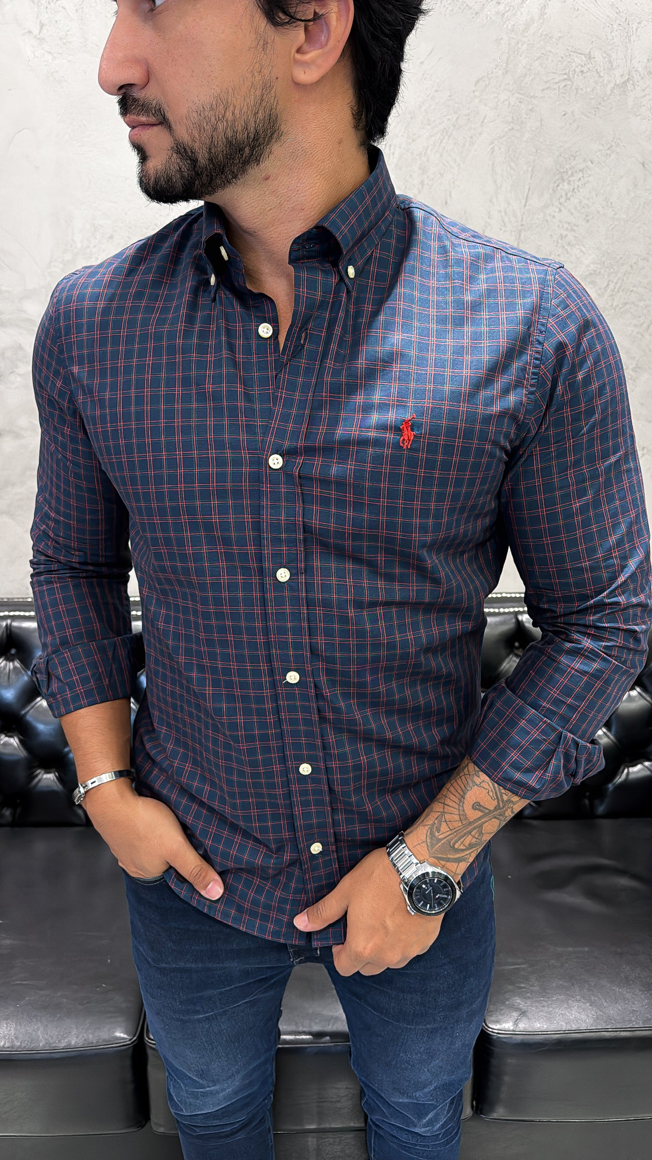 Camisa Ralph Lauren M/Longa Xadrez