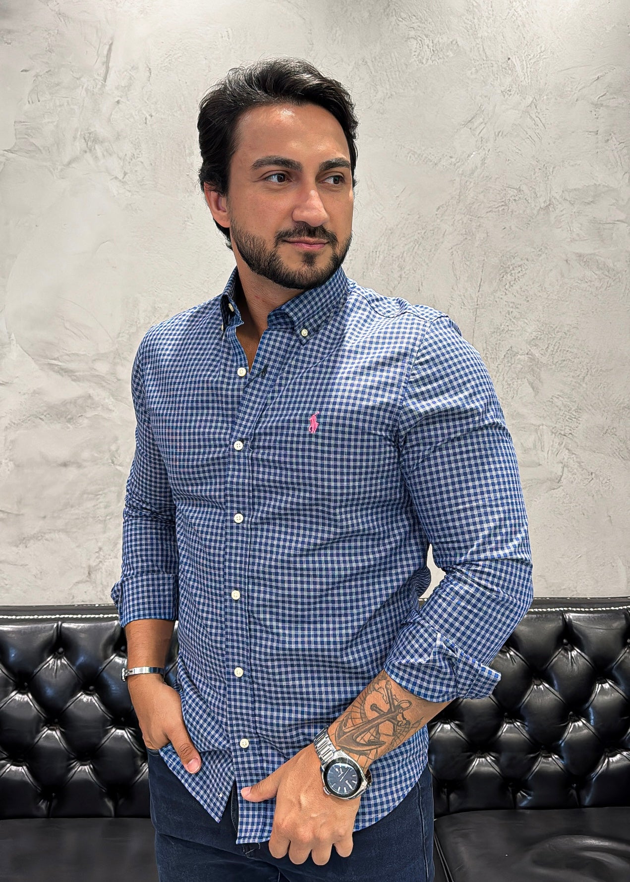 Camisa Ralph Lauren M/Longa Xadrez