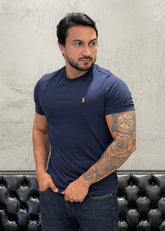 T-Shirt Basic Ralph Lauren Marinho