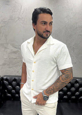 Camisa Botão em Tricô