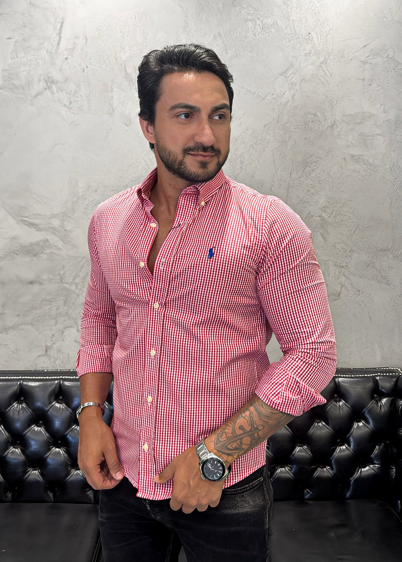 Camisa Ralph Lauren M/Longa MicroXadrez
