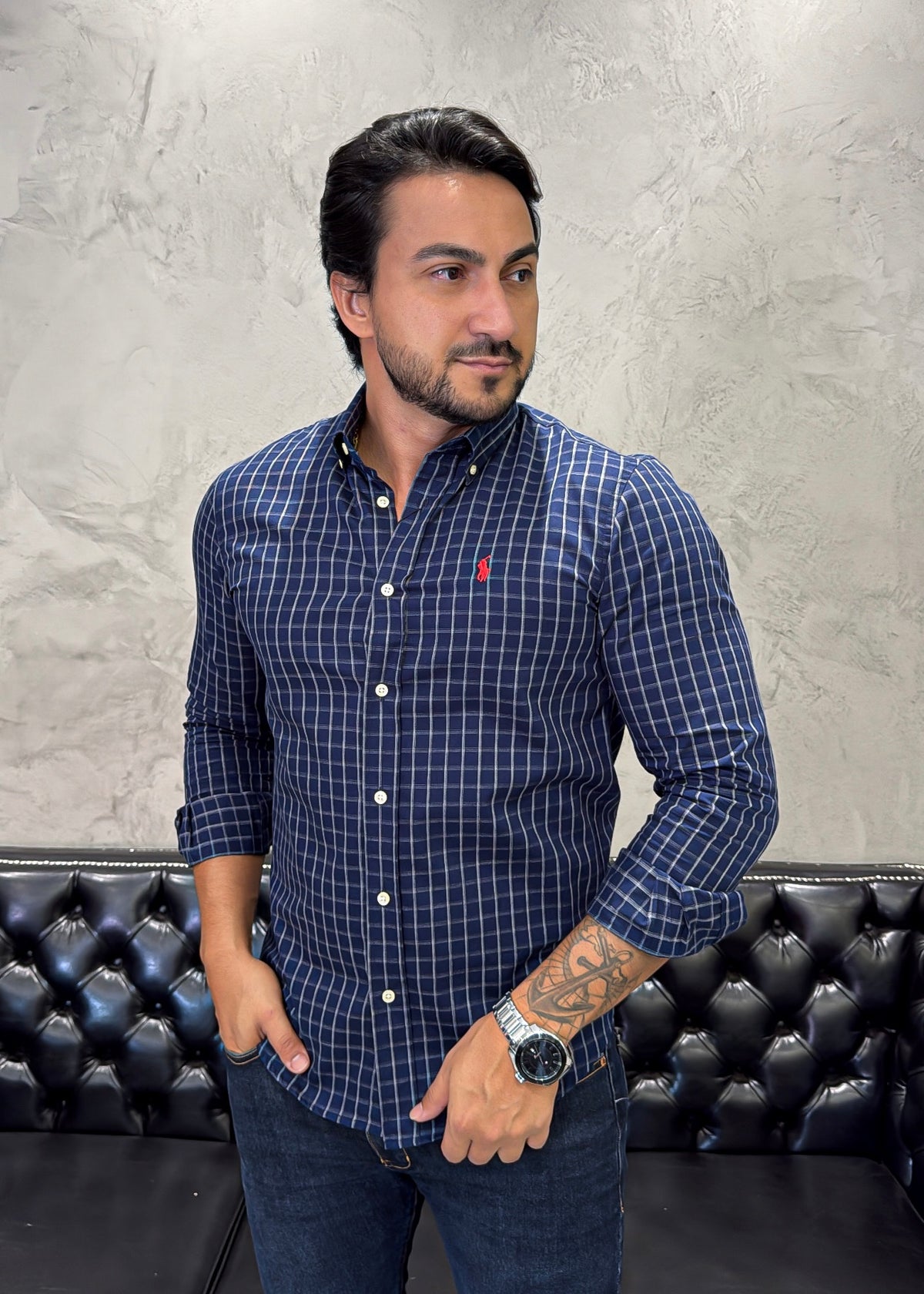 Camisa Ralph Lauren M/Longa Xadrez