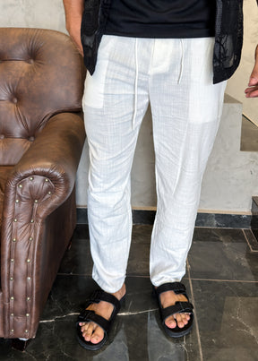 Calça em Linho Branco