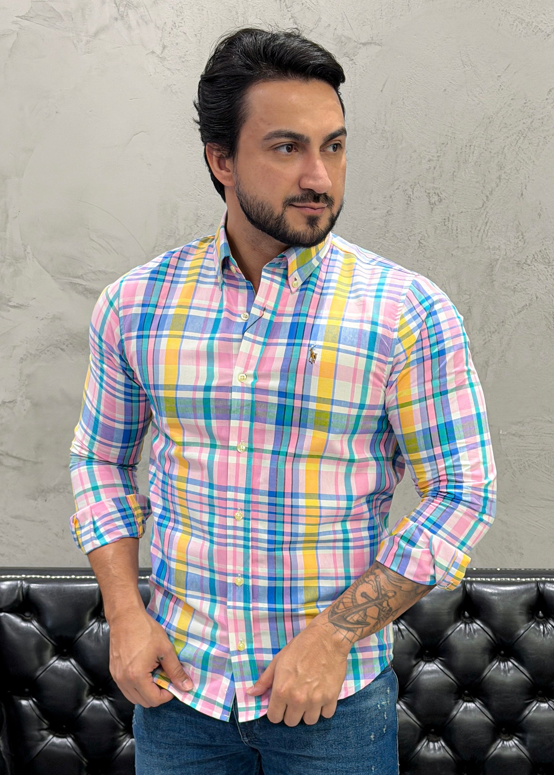 Camisa Ralph Lauren M/L Xadrez Americana