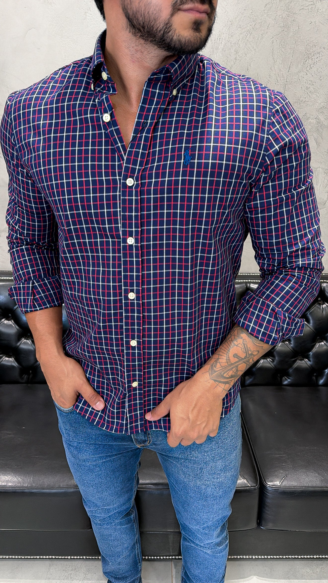 Camisa Ralph Lauren M/L Xadrez