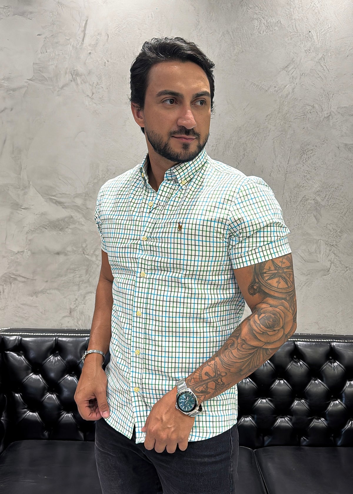 Camisa Ralph Lauren M/Curta Xadrez