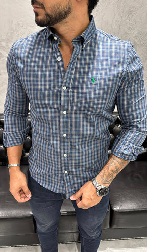 Camisa Ralph Lauren M/Longa MicroXadrez