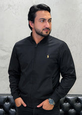 Jaqueta Bomber Sarja Ralph Lauren Preta