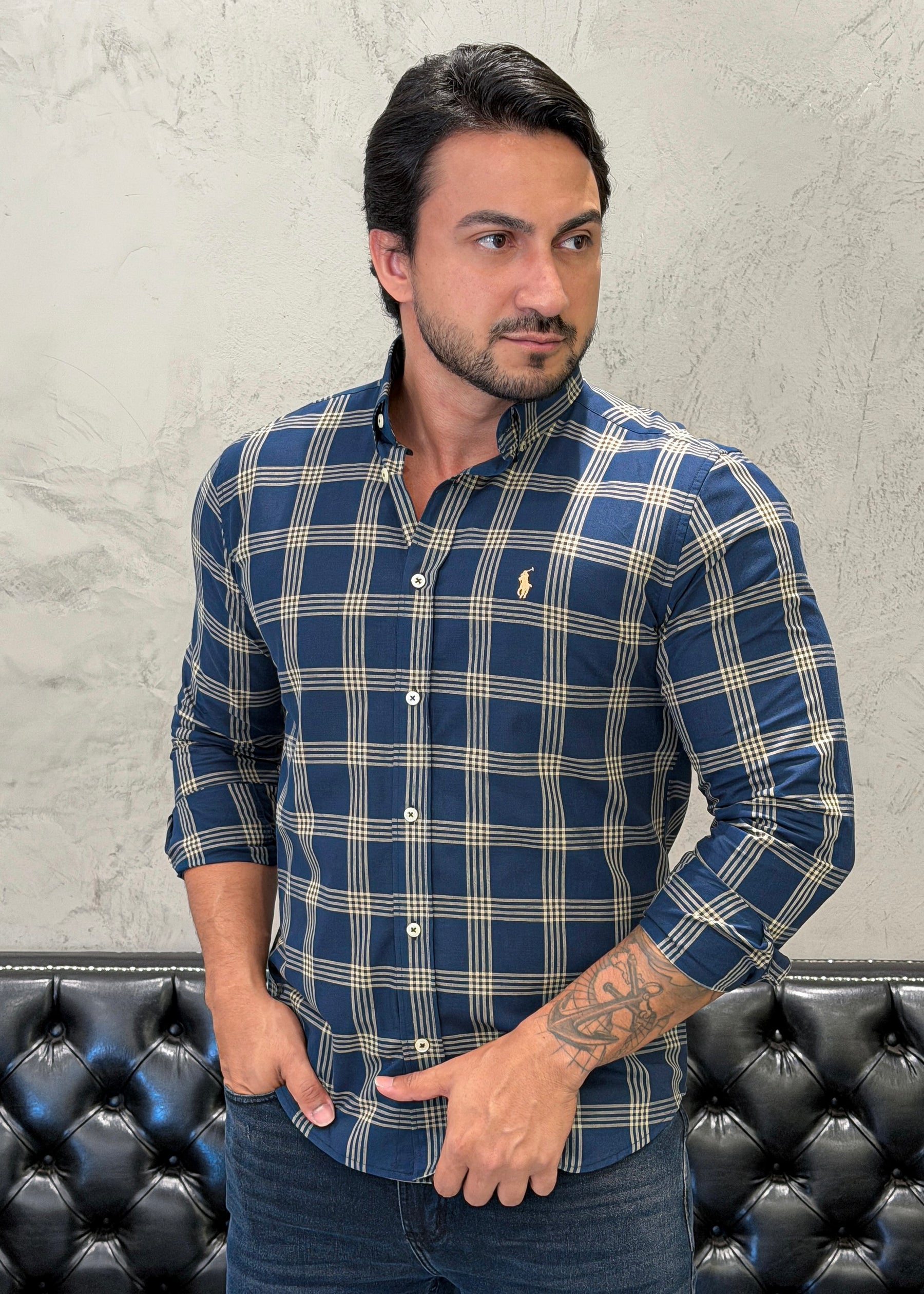 Camisa Ralph Lauren M/Longa Xadrez