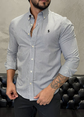 Camisa Ralph Lauren M/Longa Listrada