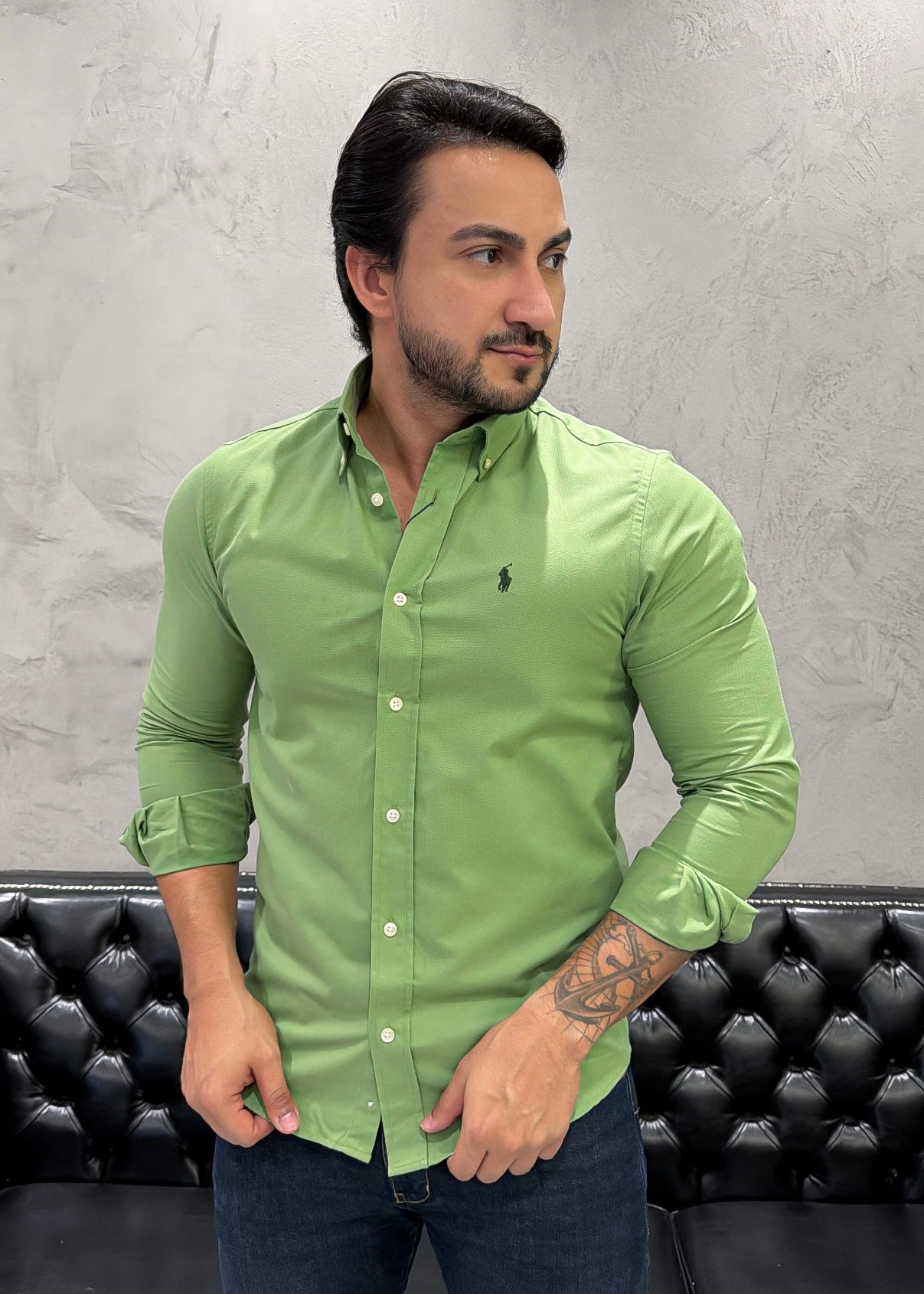 Camisa Ralph Lauren M/L Verde