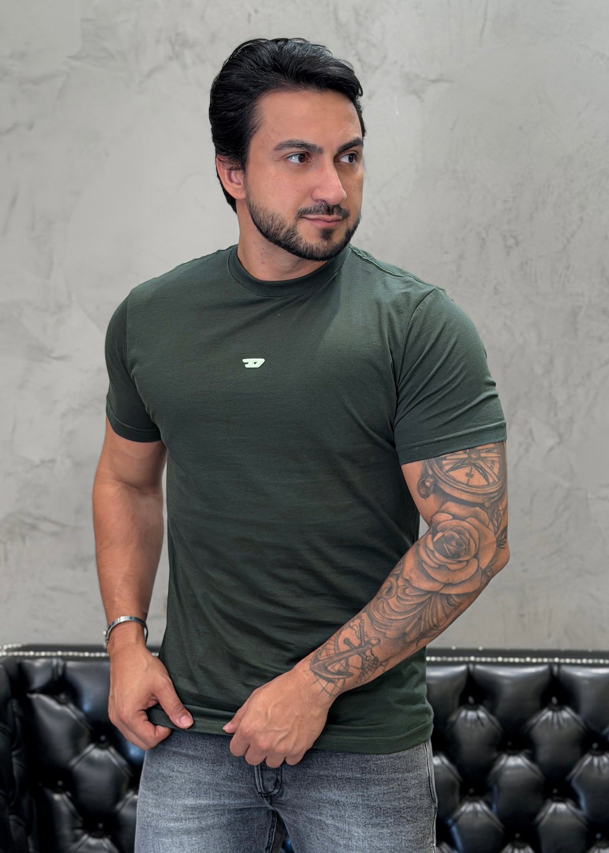T-Shirt DIESEL Basic Musgo