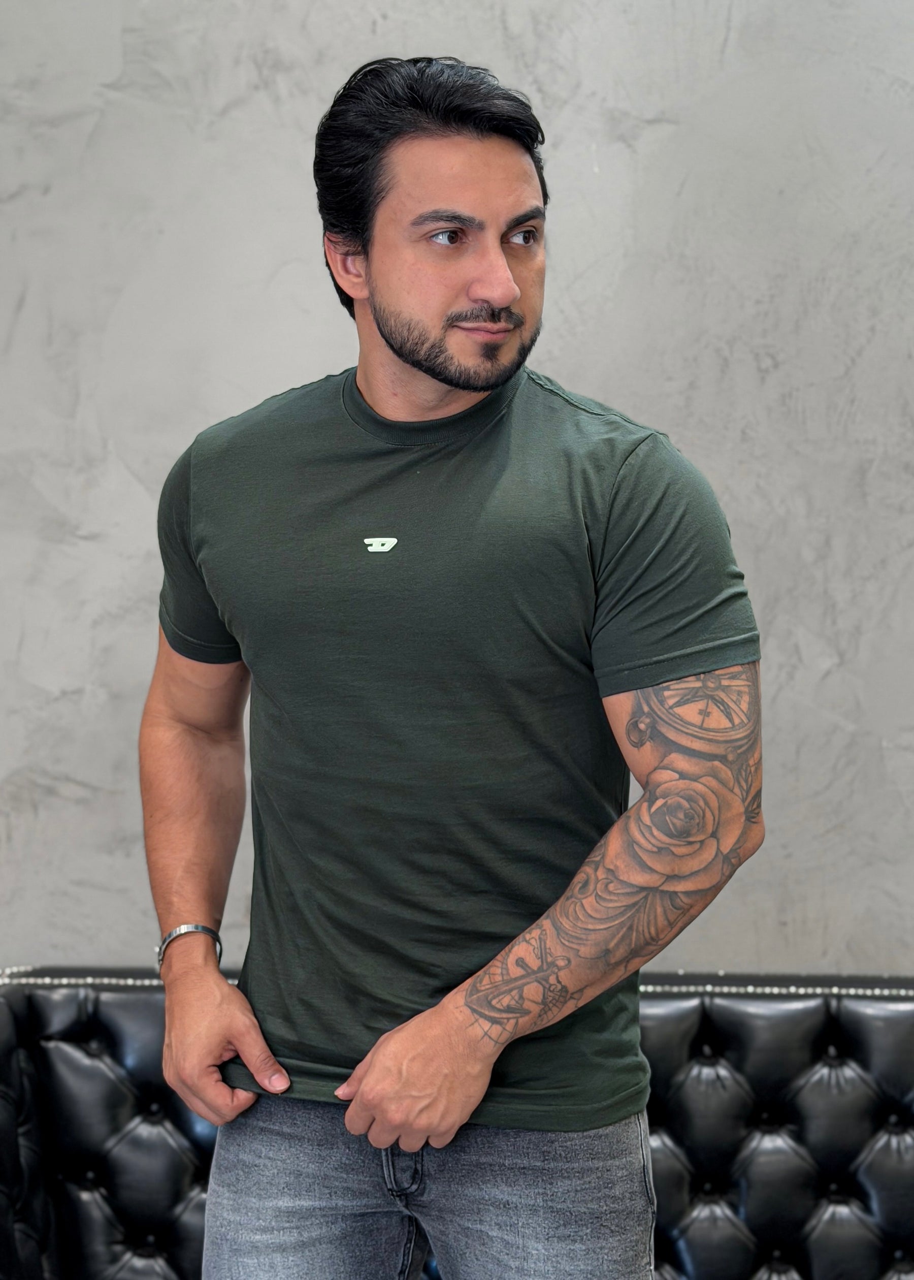 T-Shirt DIESEL Basic Musgo