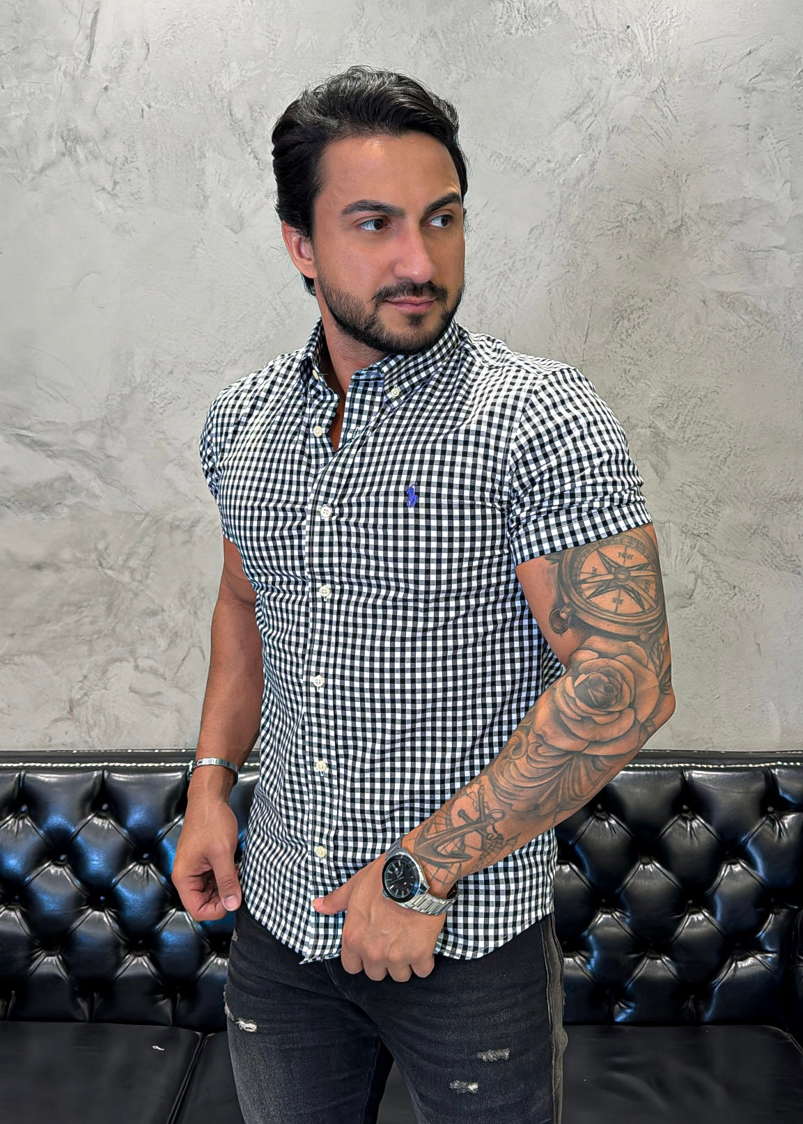 Camisa Ralph Lauren M/Curta Xadrez