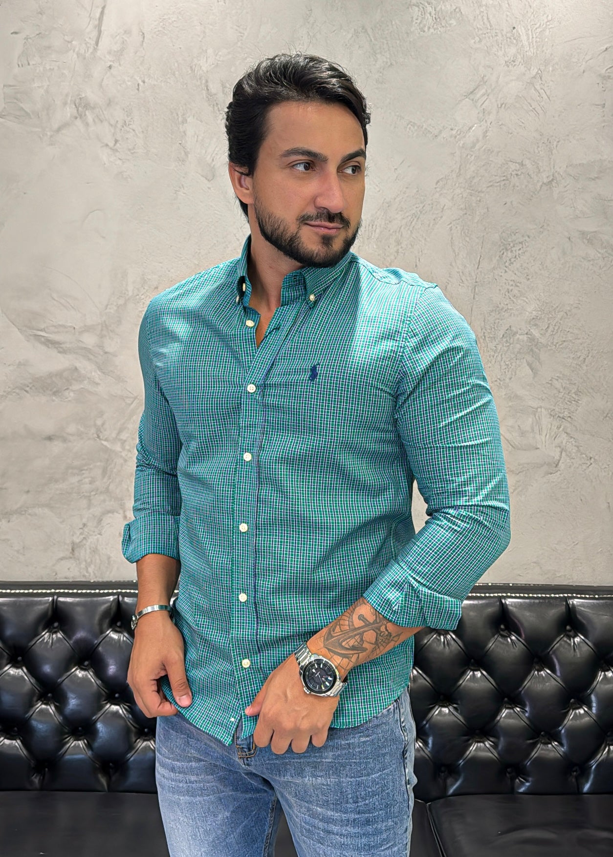 Camisa Ralph Lauren M/Longa Xadrez