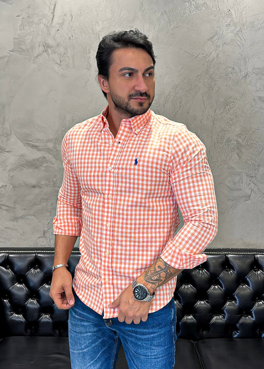 Camisa Ralph Lauren M/Longa Xadrez