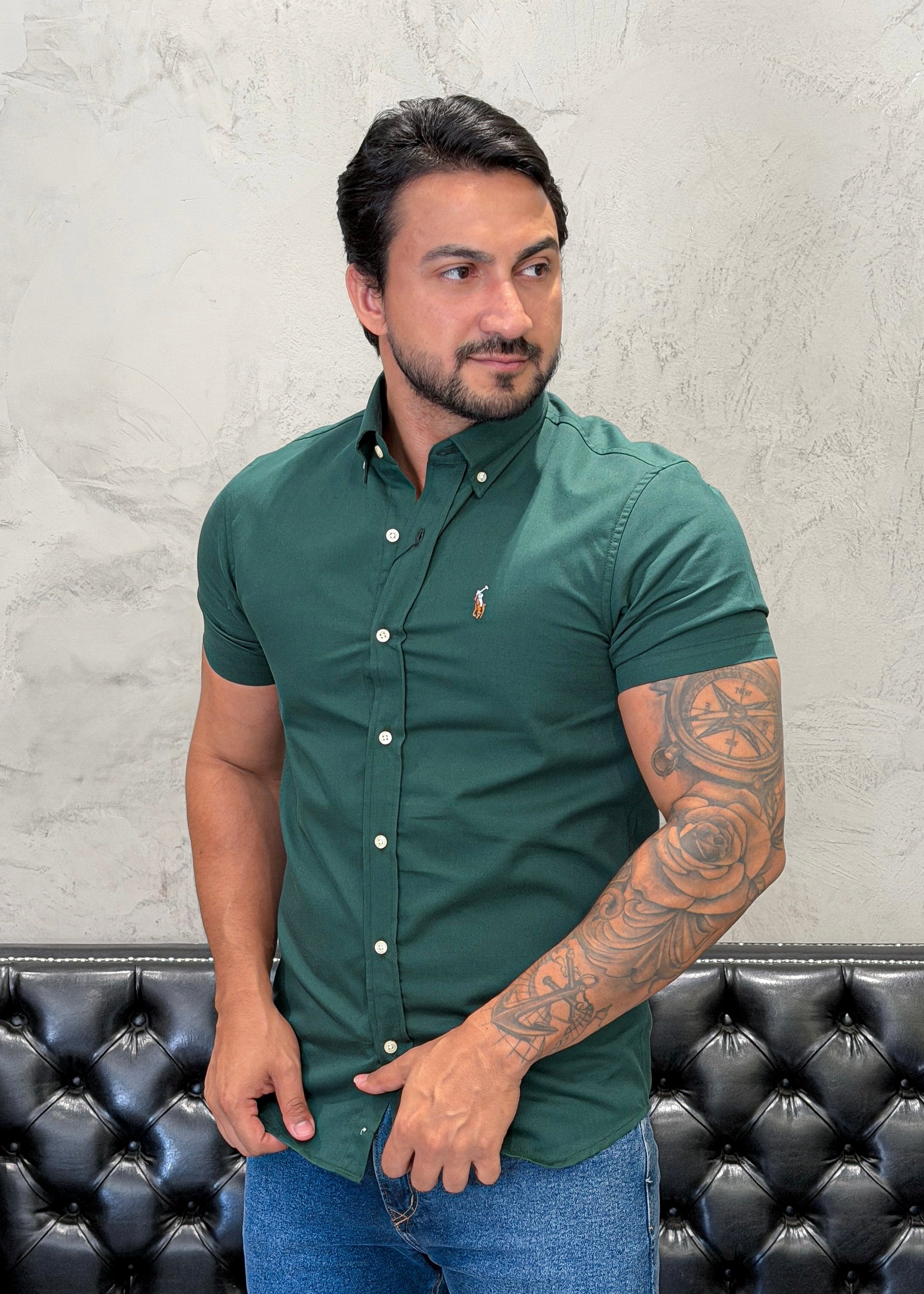 Camisa Ralph Lauren M/C Verde