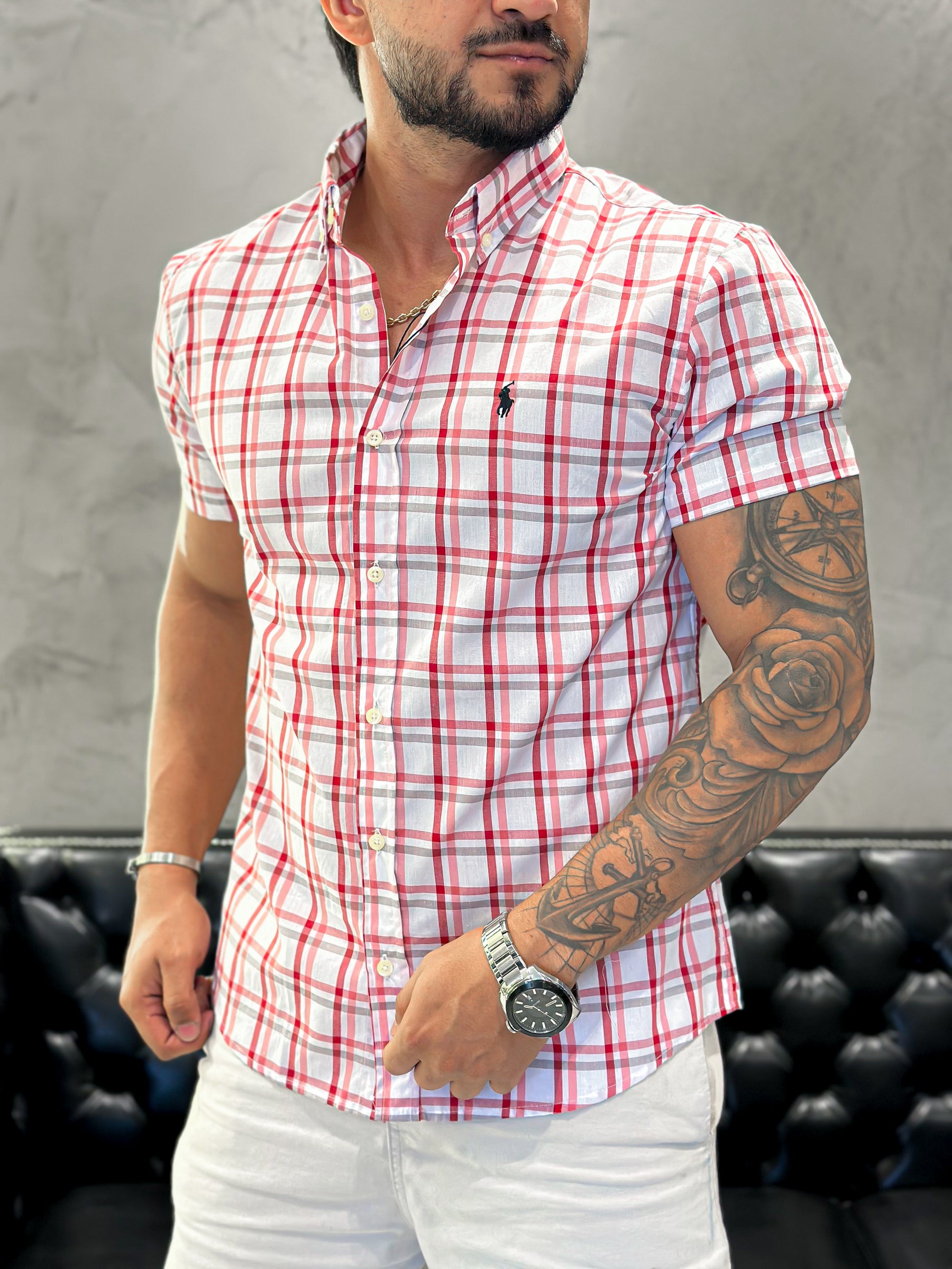 Camisa Ralph Lauren M/Curta Xadrez