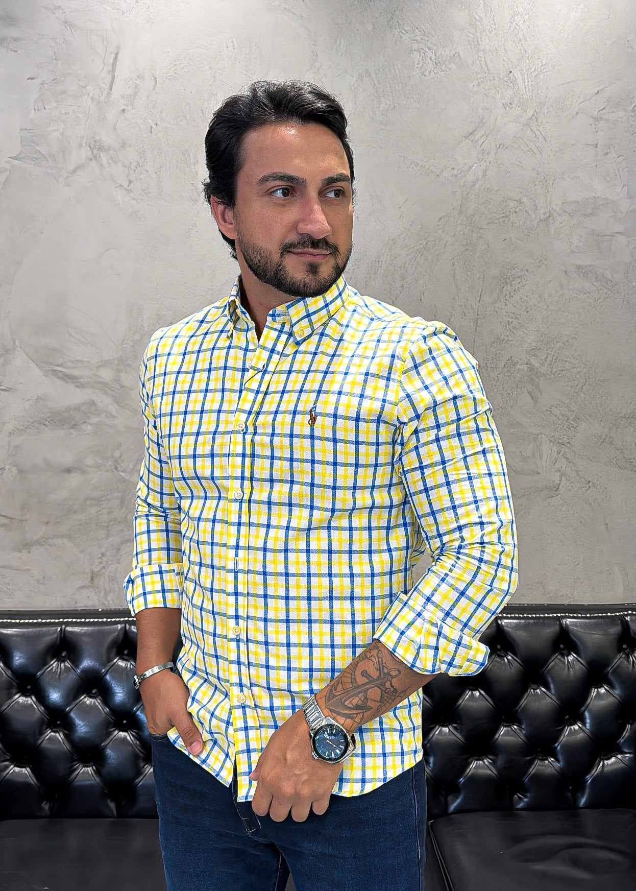 Camisa Ralph Lauren M/Longa Xadrez