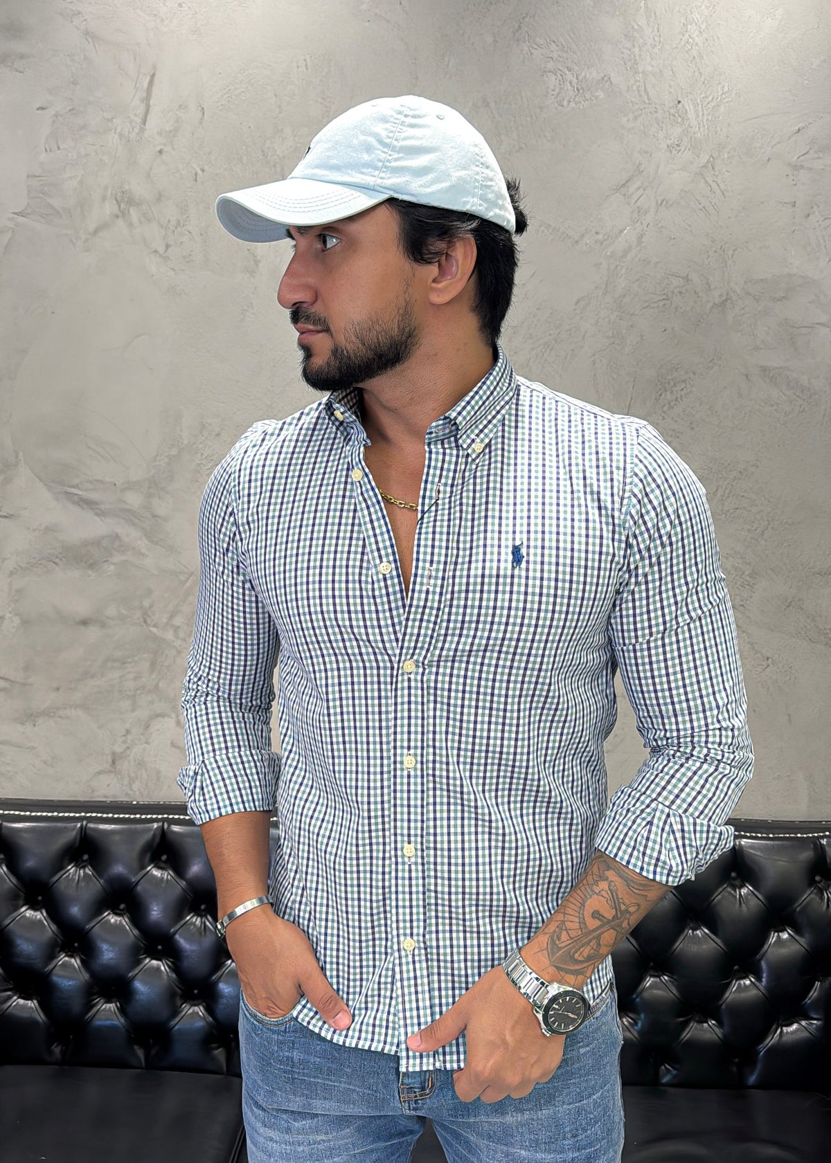 Camisa Ralph Lauren M/Longa Xadrez