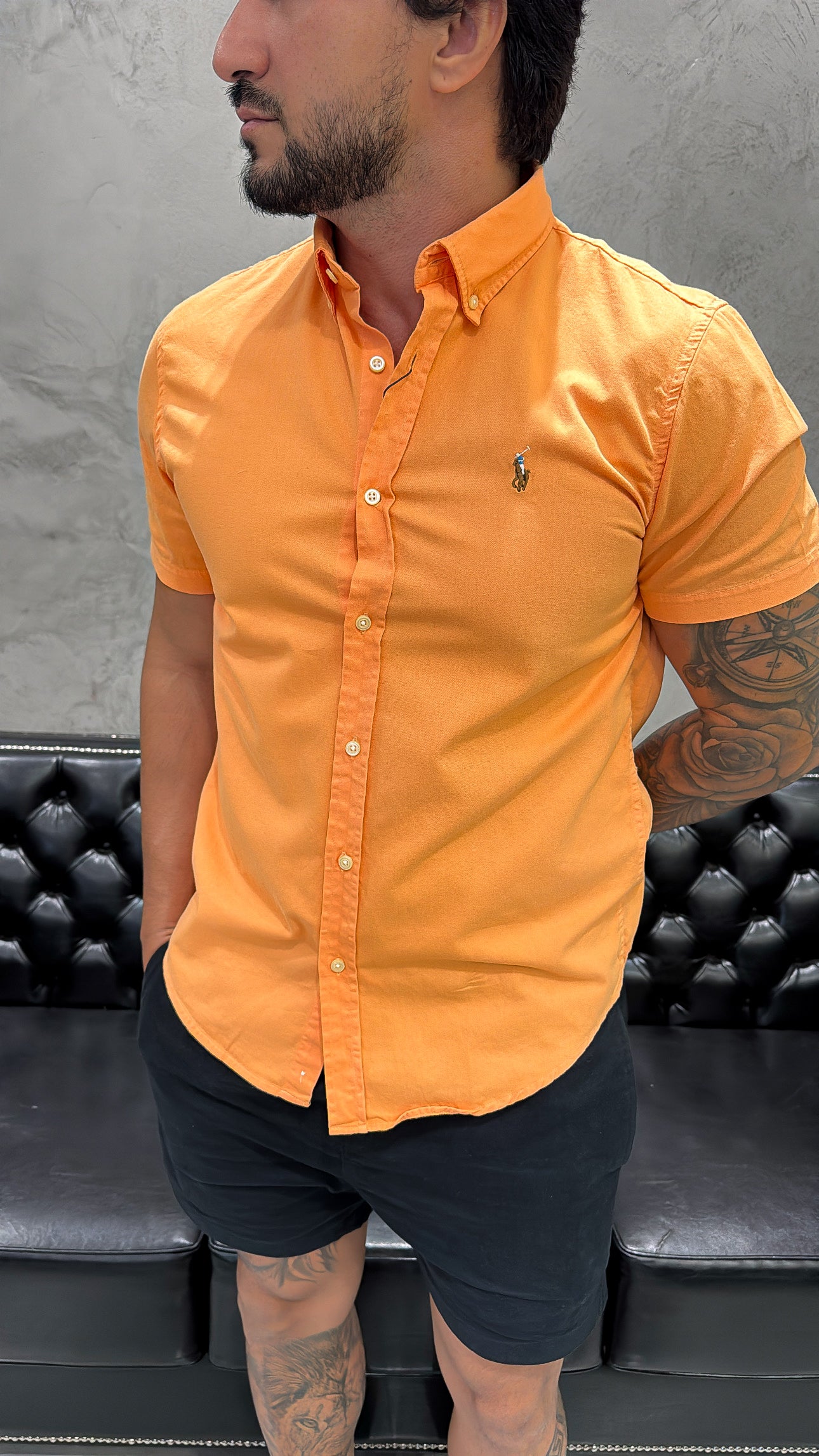 Camisa Ralph Lauren M/C Laranja